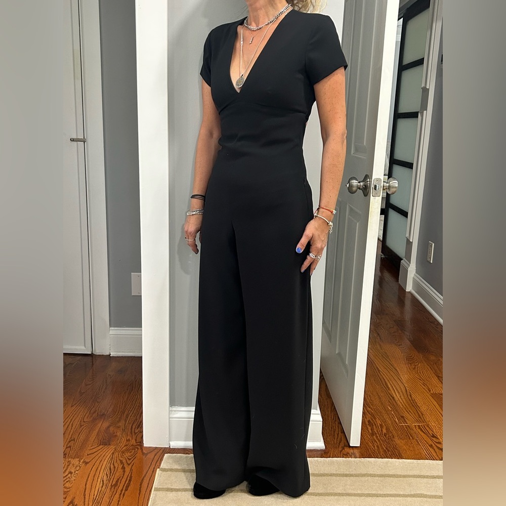 V Neck Size 2 Black Romper for Women